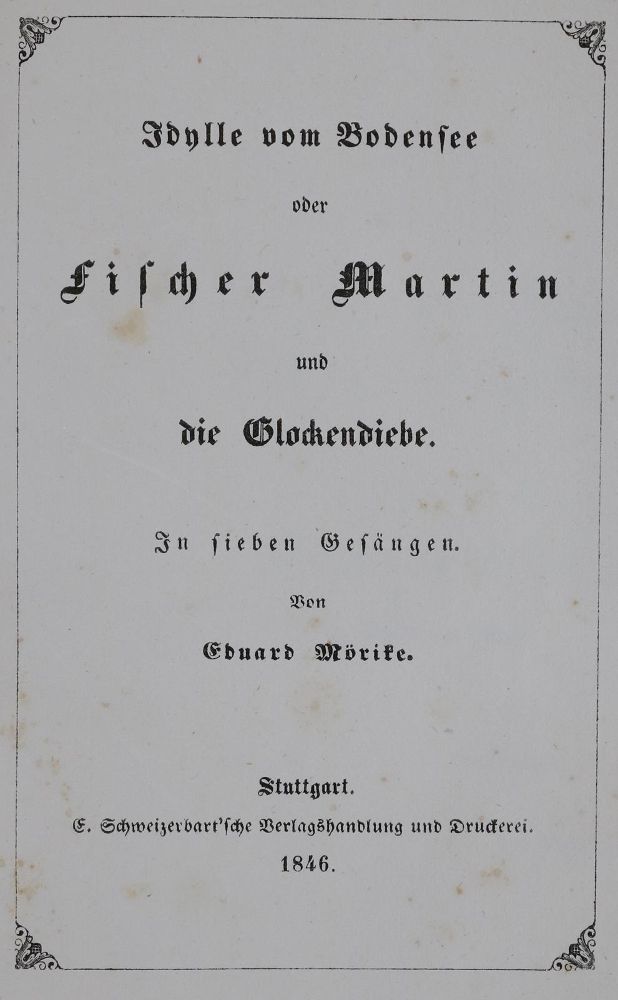 Große Abbildung Nr.1: 135-1437 Mörike,E.: (Literatur und illustrierte Bücher bis 19.Jahrhundert)
