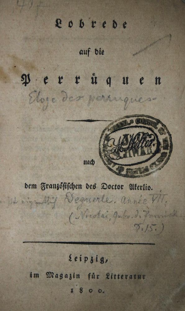 Große Abbildung Nr.1: 135-1441 (Müller,K.L.M.): (Literatur und illustrierte Bücher bis 19.Jahrhundert)