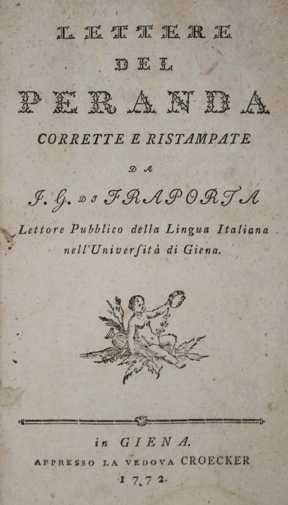 Große Abbildung Nr.1: 135-1450 Peranda,(G.F.).: (Literatur und illustrierte Bücher bis 19.Jahrhundert)