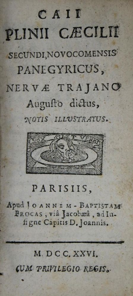 Große Abbildung Nr.1: 135-1454 Plinius Secundus,C. (d.J.).: (Literatur und illustrierte Bücher bis 19.Jahrhundert)