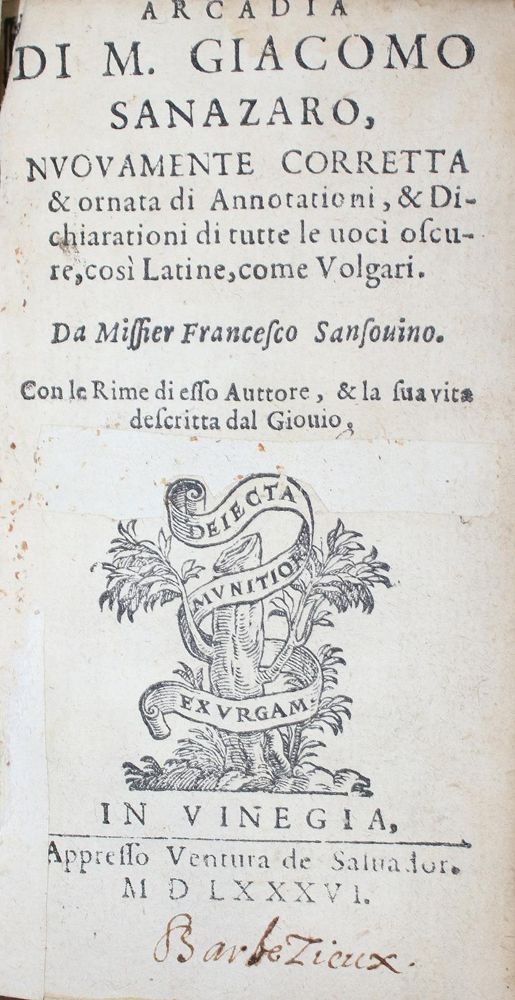 Große Abbildung Nr.1: 135-1467 Sannazaro,J.: (Literatur und illustrierte Bücher bis 19.Jahrhundert)