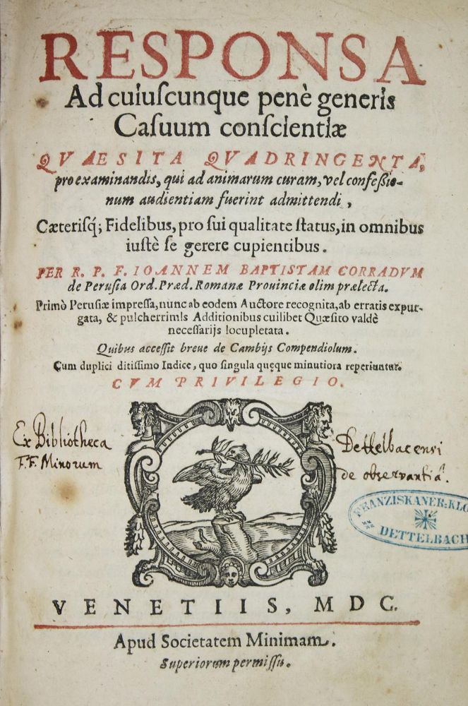 Große Abbildung Nr.1: 135-147 Corradi,G.B.: (Alte Drucke, Handschriften und Theologie)