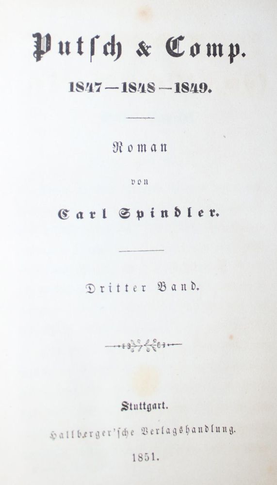 Große Abbildung Nr.1: 135-1484 Spindler,C.: (Literatur und illustrierte Bücher bis 19.Jahrhundert)