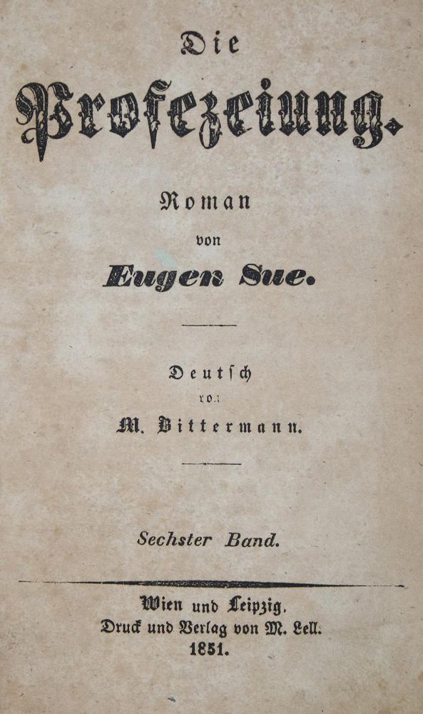 Große Abbildung Nr.1: 135-1488 Sue,E.: (Literatur und illustrierte Bücher bis 19.Jahrhundert)