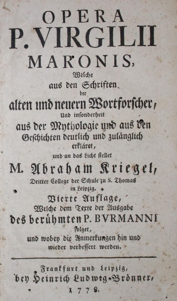 Große Abbildung Nr.1: 135-1496 Vergilius,M.P.: (Literatur und illustrierte Bücher bis 19.Jahrhundert)