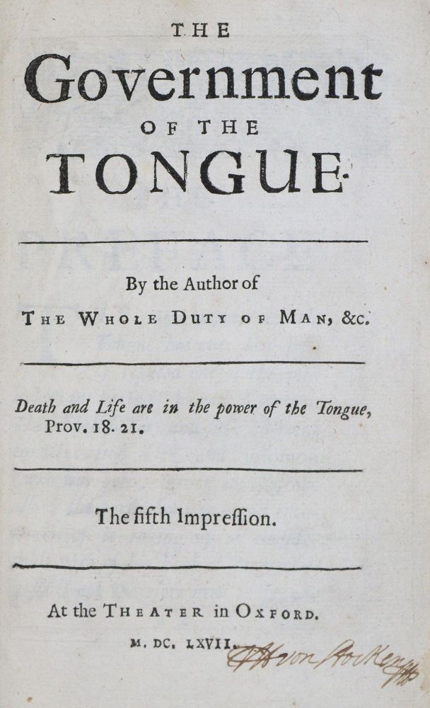 Große Abbildung Nr.1: 135-15 (Allestree,R.).: (Alte Drucke, Handschriften und Theologie)
