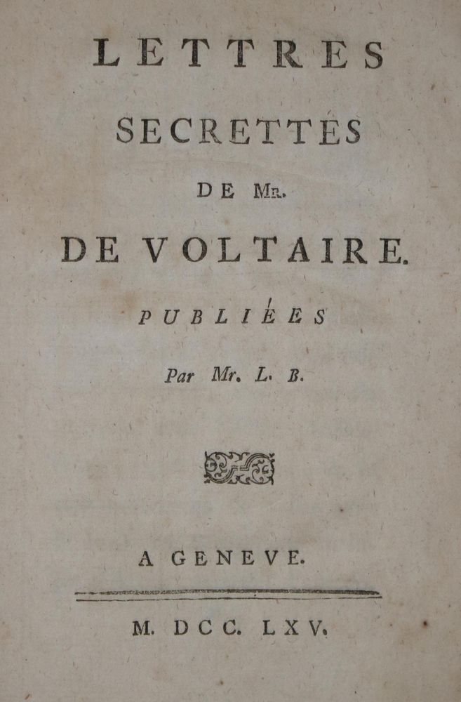 Große Abbildung Nr.1: 135-1503 Voltaire,(F.M.A.)de.: (Literatur und illustrierte Bücher bis 19.Jahrhundert)