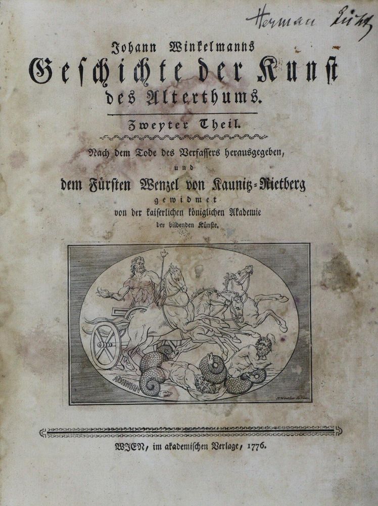 Große Abbildung Nr.1: 135-1509 Winkelmann,J.: (Literatur und illustrierte Bücher bis 19.Jahrhundert)