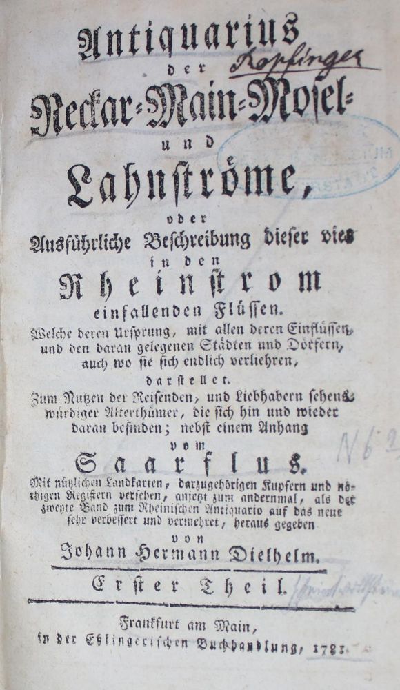 Große Abbildung Nr.1: 135-157 Dielhelm,J.H.: (Alte Drucke, Handschriften und Theologie)