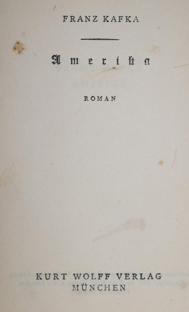 Große Abbildung Nr.1: 135-1587 Kafka,F.: (Literatur und illustrierte Bücher 20.Jahrhundert - Alte Literatur in modernen Ausgaben)