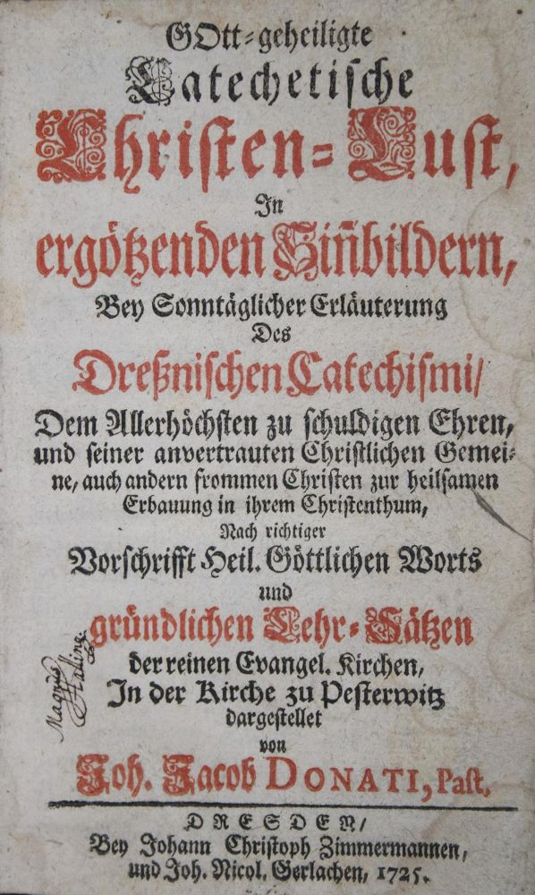 Große Abbildung Nr.1: 135-159 Donat,J.J.: (Alte Drucke, Handschriften und Theologie)