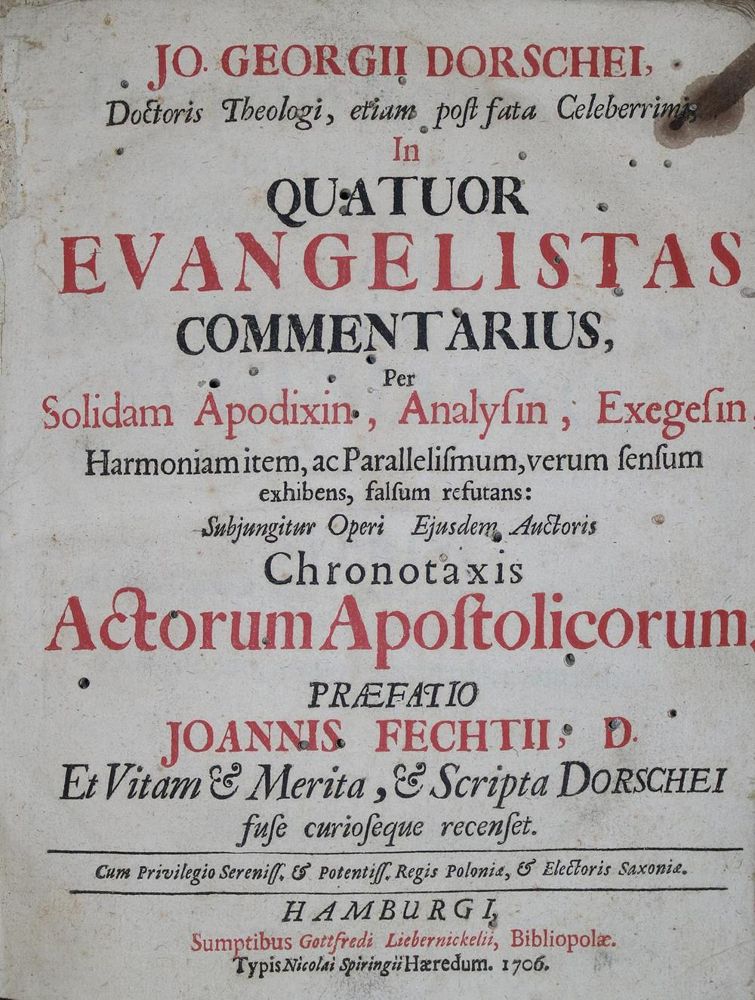 Große Abbildung Nr.1: 135-161 Dorsche,J.G.: (Alte Drucke, Handschriften und Theologie)