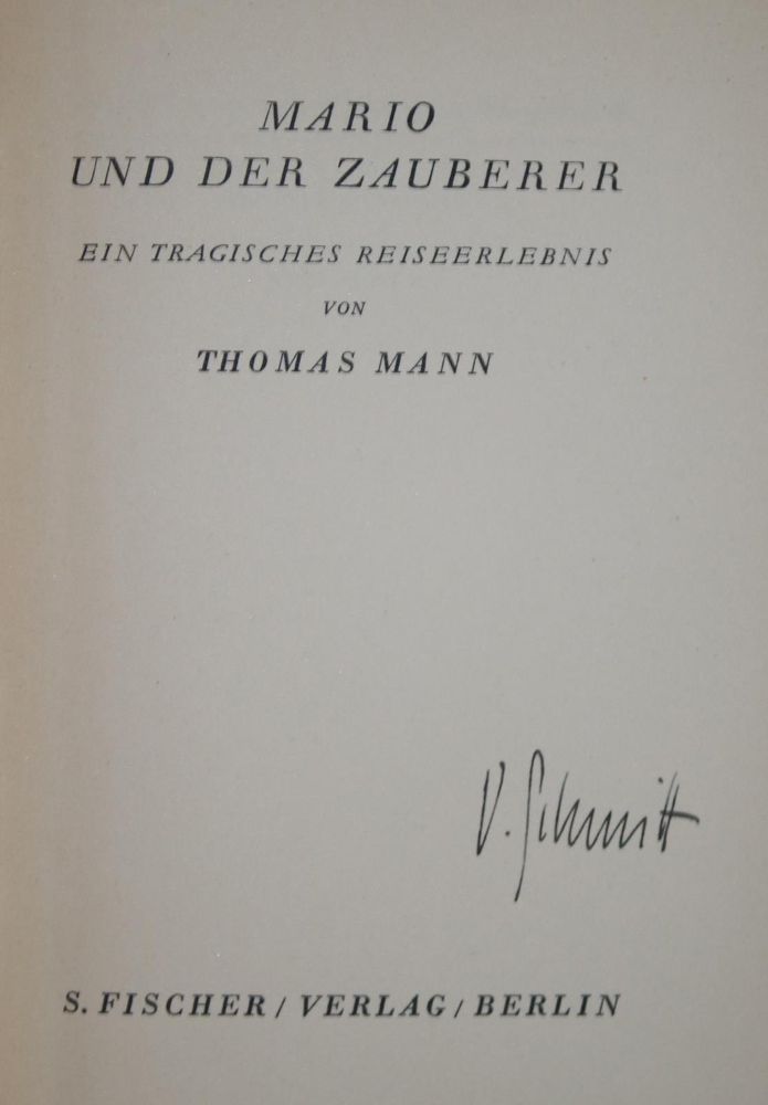 Große Abbildung Nr.1: 135-1621 Mann,T.: (Literatur und illustrierte Bücher 20.Jahrhundert - Alte Literatur in modernen Ausgaben)