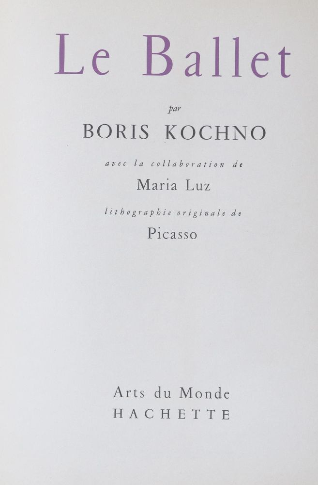 Große Abbildung Nr.3: 135-1641 Kochno,B.: (Picasso)