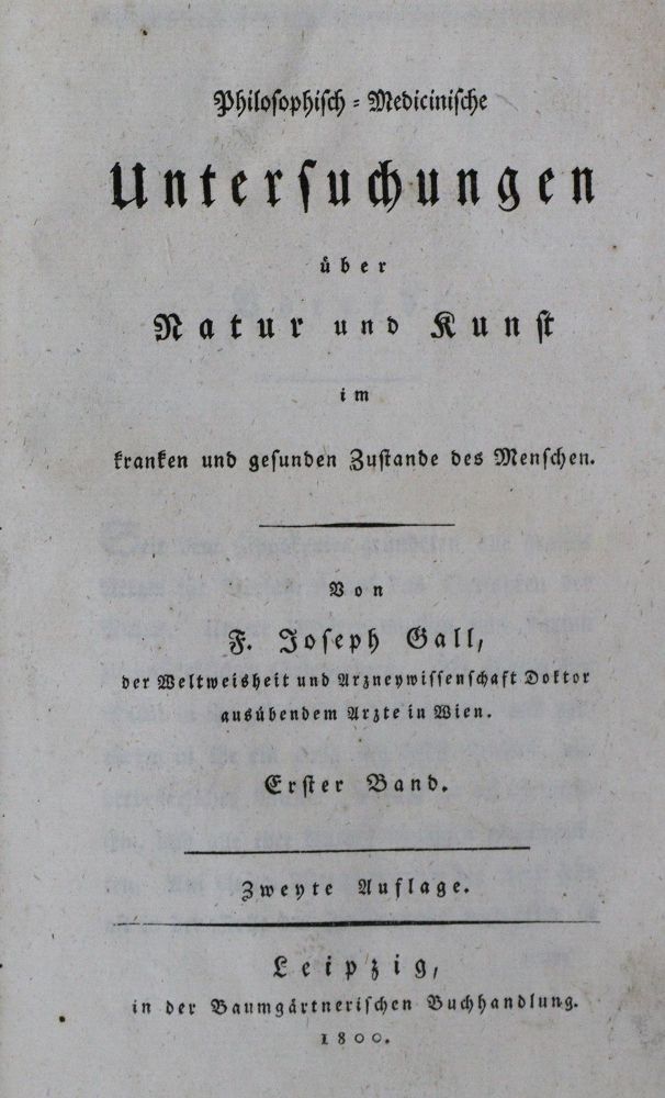 Große Abbildung Nr.1: 135-1722 Gall,F.J.: (Medizin)