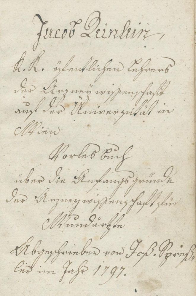 Große Abbildung Nr.1: 135-1726 Reinlein,J.: (Medizin, Handschriften)