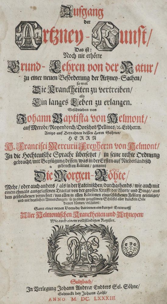 Große Abbildung Nr.1: 135-1727 Helmont,J.B.v.: (Medizin)