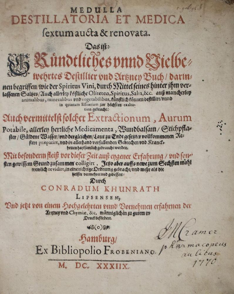 Große Abbildung Nr.1: 135-1730 Khunrath,C.: (Medizin)