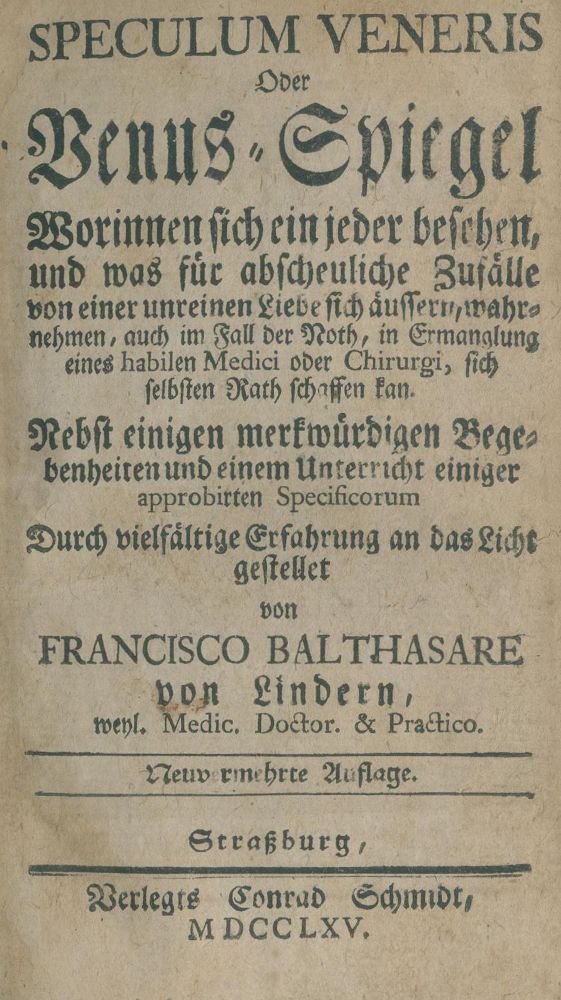 Große Abbildung Nr.1: 135-1731 Lindern, F. B. v.: (Medizin)