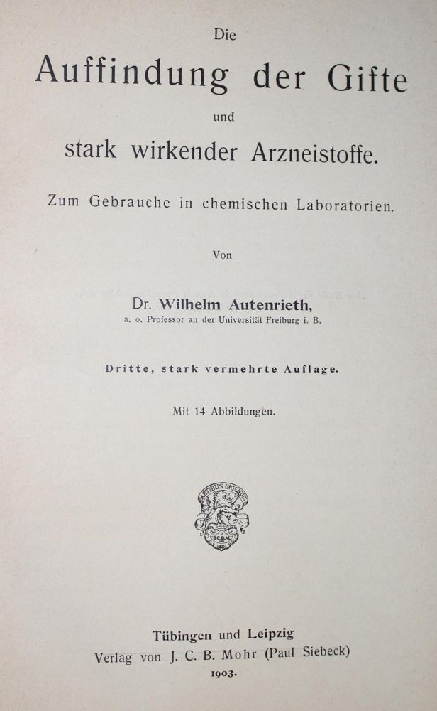 Große Abbildung Nr.1: 135-1738 Autenrieth,W.: (Medizin, Pharmazie)