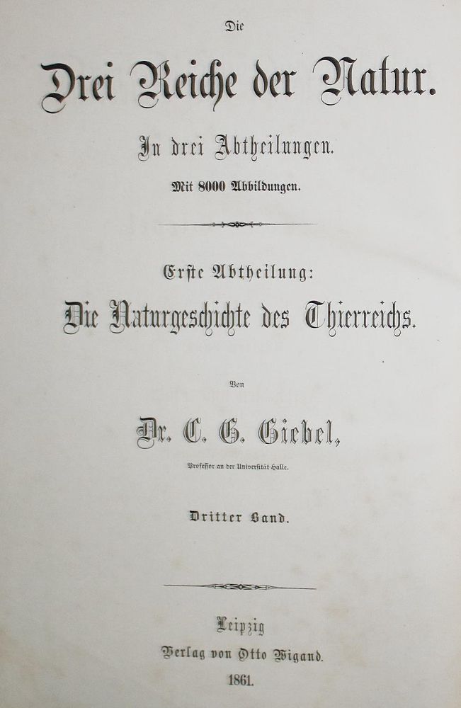 Große Abbildung Nr.1: 135-1753 Giebel,C.G.: (Zoologie)