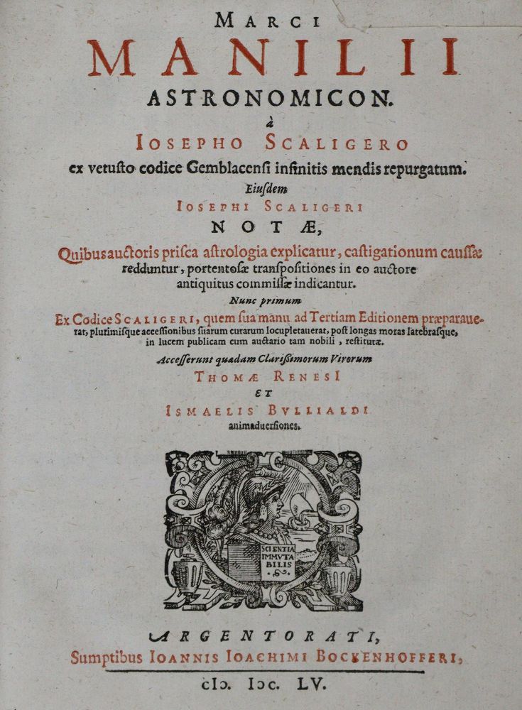 Große Abbildung Nr.2: 135-1783 Manilius,M.: (Verschiedene Gebiete - Varia, Astronomie)