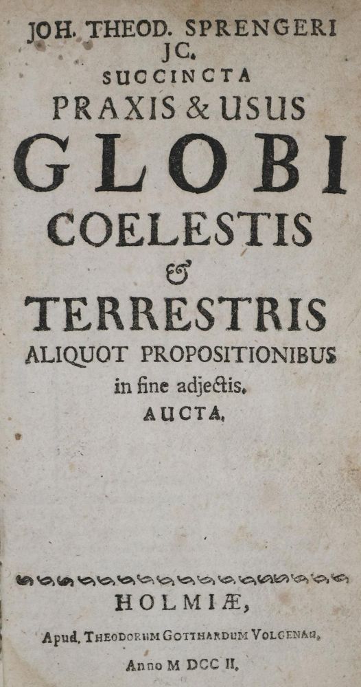 Große Abbildung Nr.1: 135-1785 Sprenger,J.T.: (Verschiedene Gebiete - Varia, Astronomie)