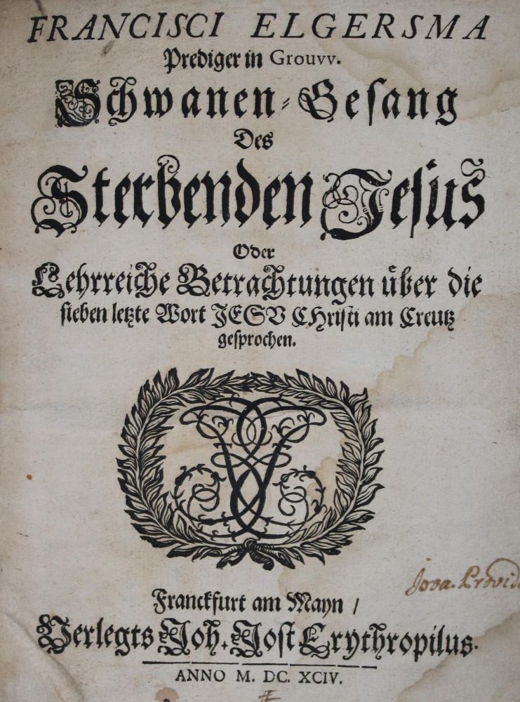 Große Abbildung Nr.1: 135-179 Elgersma,F.: (Alte Drucke, Handschriften und Theologie)