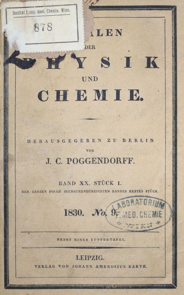 Große Abbildung Nr.1: 135-1793 Liebig,J.v.: (Verschiedene Gebiete - Varia, Chemie)