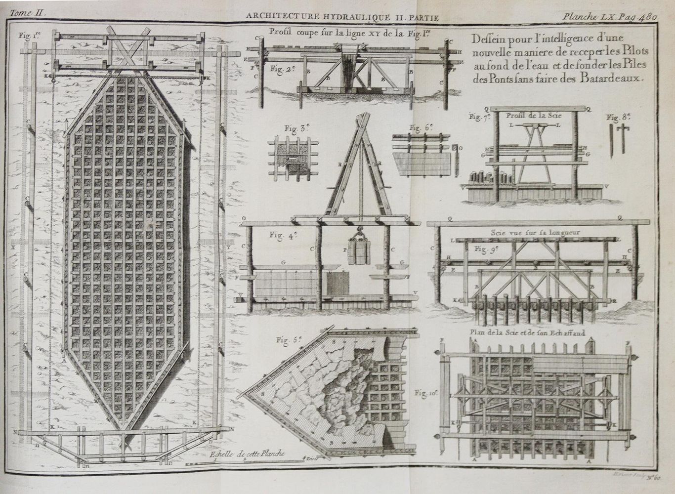 Große Abbildung Nr.4: 135-1816 Belidor,(B.F.de).: (Verschiedene Gebiete - Varia, Hydraulik)