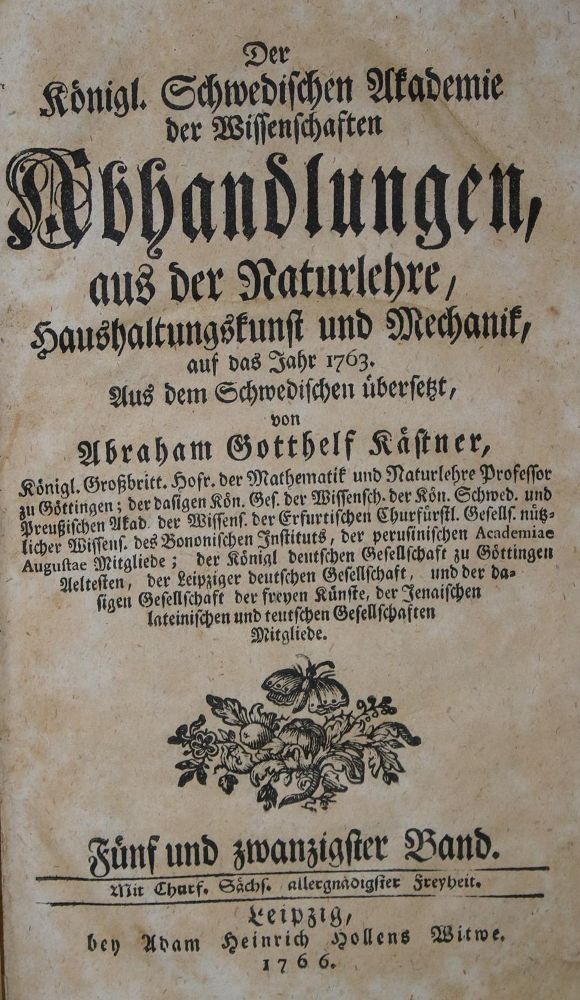 Große Abbildung Nr.1: 135-1817 Kästner,A.G.: (Verschiedene Gebiete - Varia)