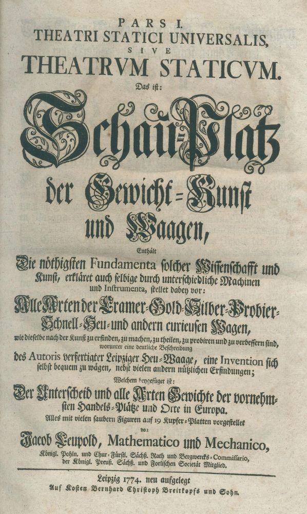 Große Abbildung Nr.1: 135-1819 Leupold,J.: (Verschiedene Gebiete - Varia)