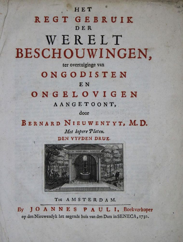 Große Abbildung Nr.2: 135-1841 Nieuwentyt,B.: (Verschiedene Gebiete - Varia)