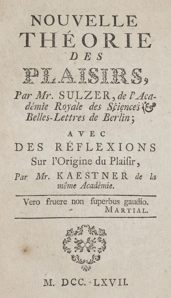 Große Abbildung Nr.1: 135-1850 Sulzer,(J.G.).: (Verschiedene Gebiete - Varia, Physik)