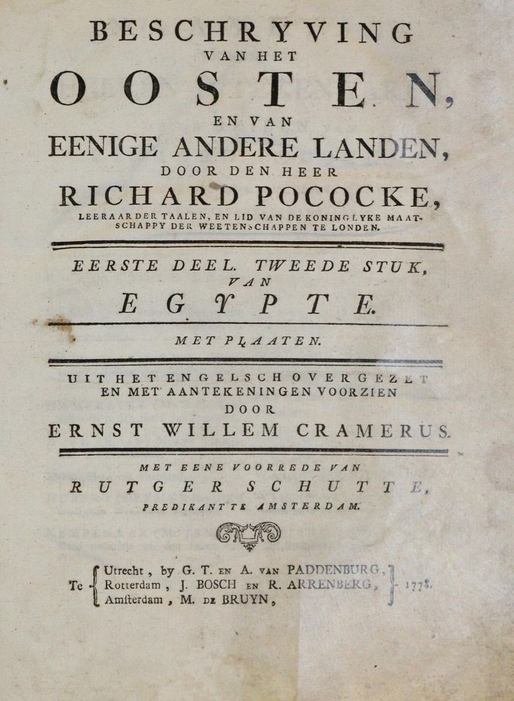 Große Abbildung Nr.2: 135-1869 Pococke,R.: (Afrika, Ägypten)