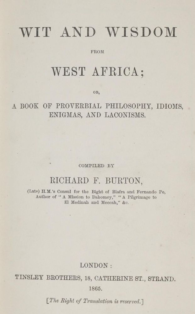 Große Abbildung Nr.3: 135-1877 Burton,R.F.: (Afrika)