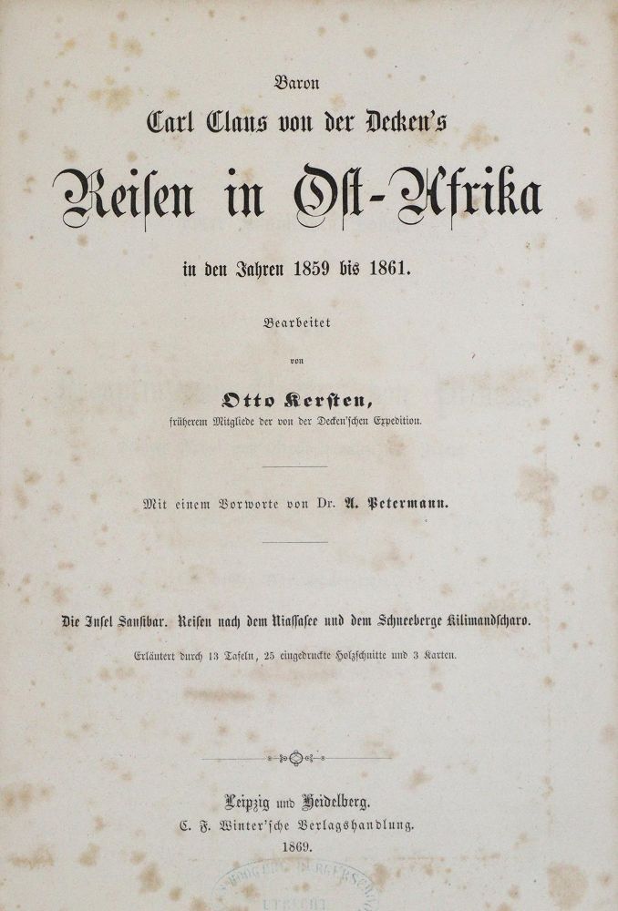 Große Abbildung Nr.2: 135-1879 Decken,C.C.v.der.: (Afrika)