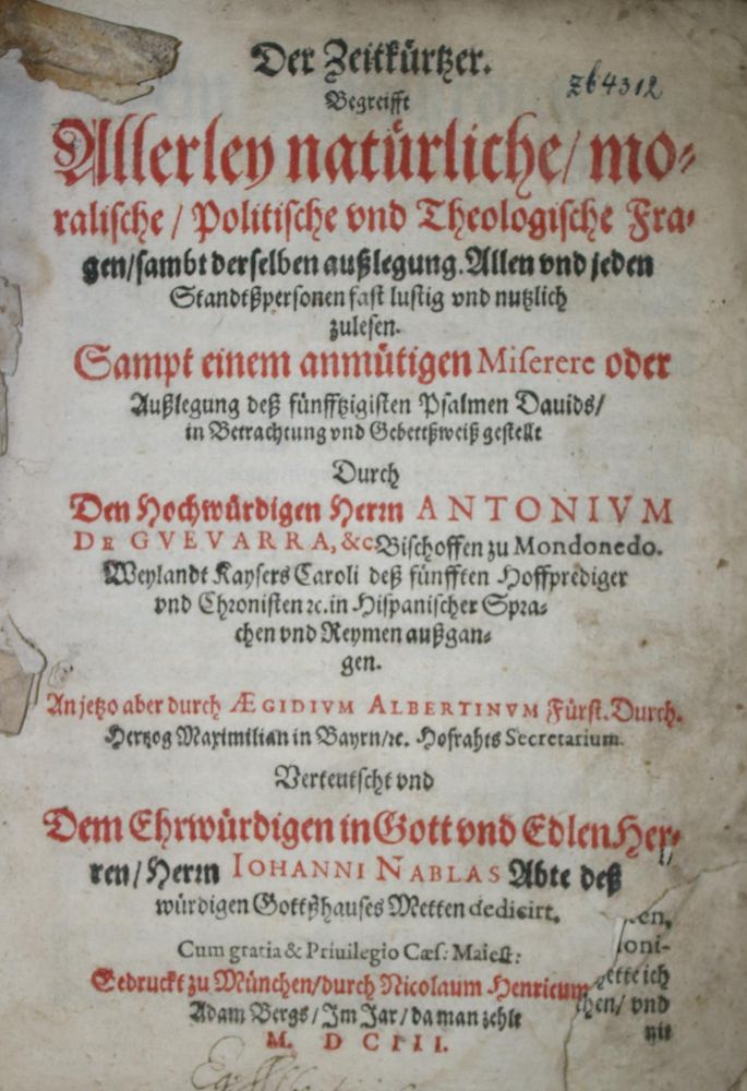 Große Abbildung Nr.1: 135-191 Escobar,L.de.: (Alte Drucke, Handschriften und Theologie)