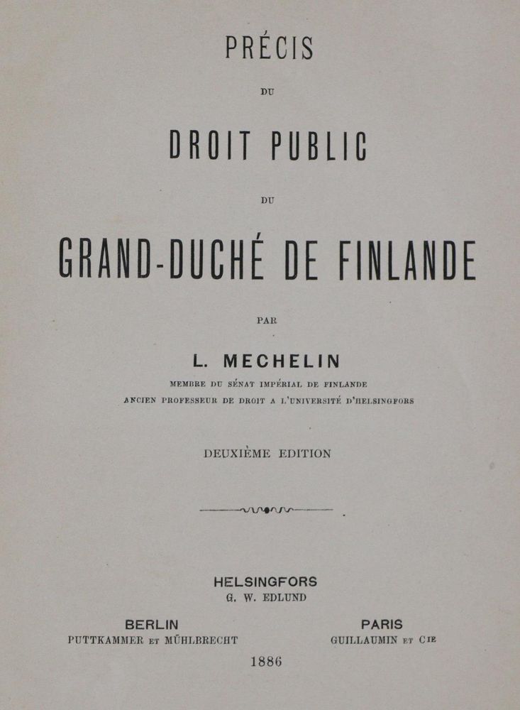 Große Abbildung Nr.1: 135-1929 Mechelin,L.: (Arktis-Antarktis-Nordländer, Finnland)