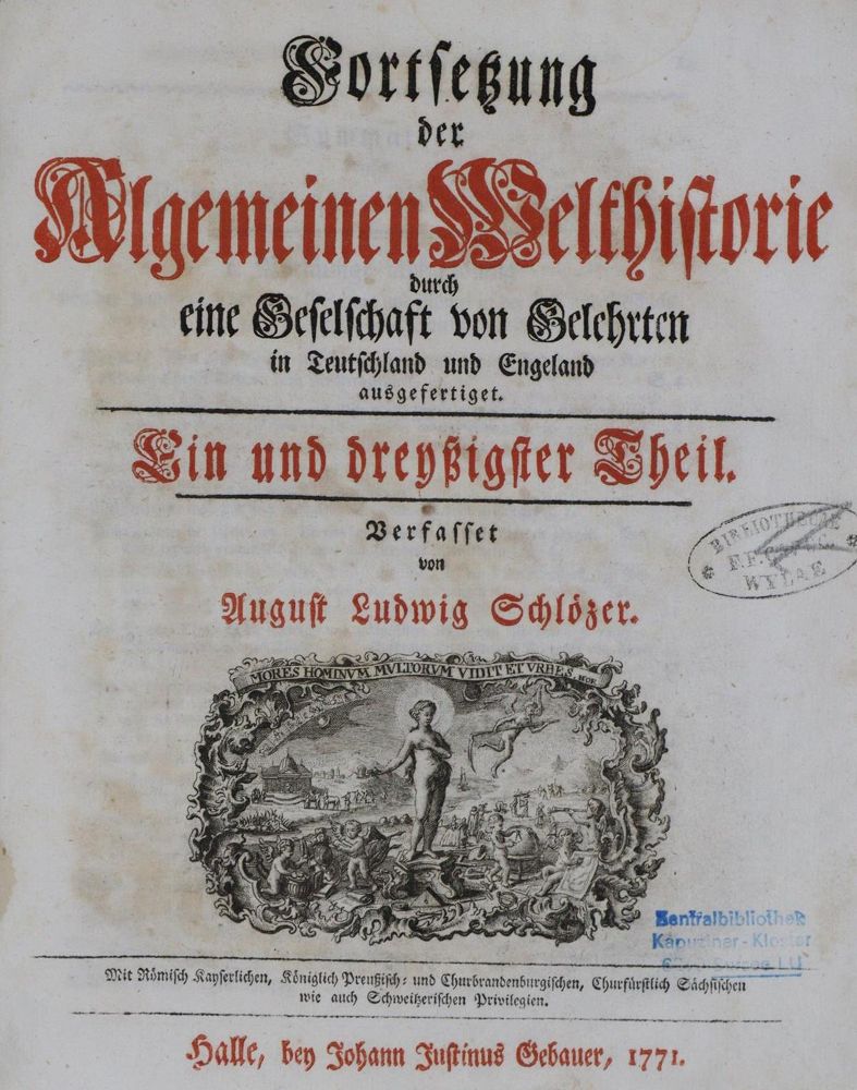 Große Abbildung Nr.1: 135-1935 Schlözer,A.L.: (Arktis-Antarktis-Nordländer)