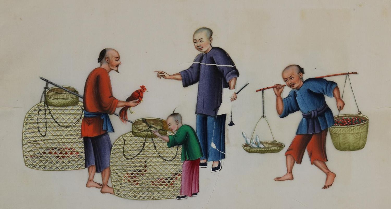 Große Abbildung Nr.1: 135-1954 Reispapieralbum.: (Asien, China)