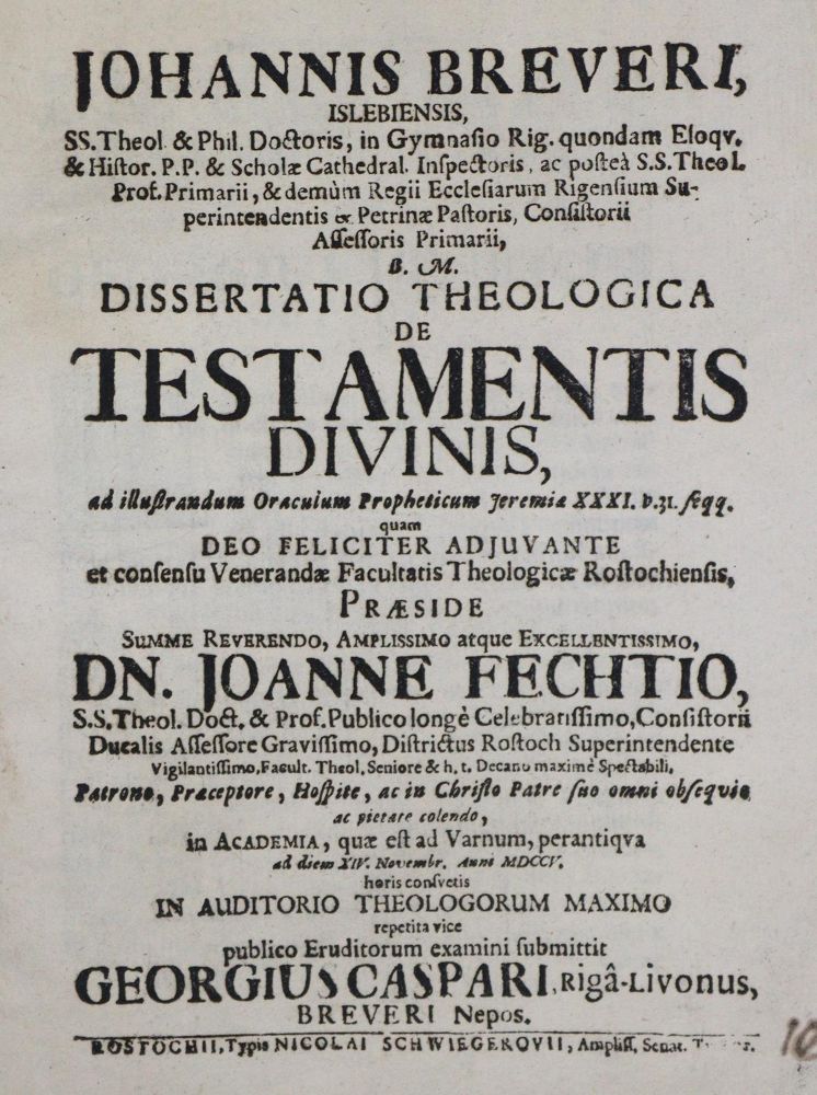 Große Abbildung Nr.1: 135-196 Fecht,J.: (Alte Drucke, Handschriften und Theologie)