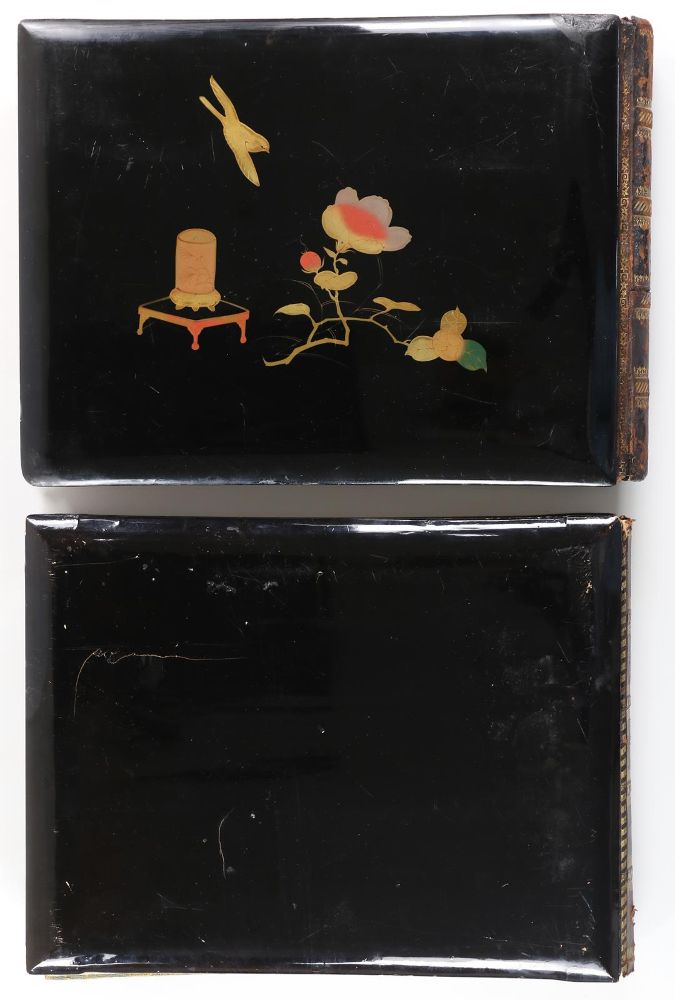 Große Abbildung Nr.2: 135-1968 Japanisches Lackalbum,: (Asien, Japan, Einband)