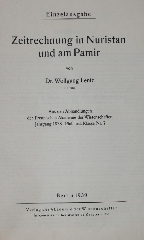 Große Abbildung Nr.1: 135-1970 Lentz,W.: (Asien)