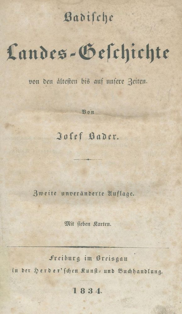 Große Abbildung Nr.1: 135-2000 Bader,J.: (Deutschland, Baden-Württemberg)