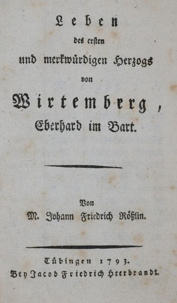 Große Abbildung Nr.1: 135-2003 Rößlin,J.F.: (Deutschland, Baden-Württemberg, Eberhard im Bart)
