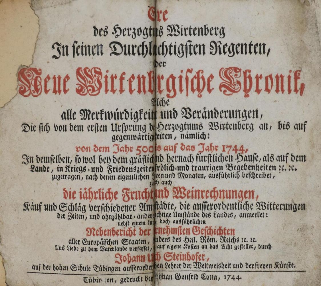 Große Abbildung Nr.1: 135-2021 Steinhofer,J.U.: (Deutschland, Baden-Württemberg)
