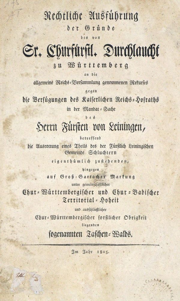 Große Abbildung Nr.1: 135-2022 Taschen-Wald.: (Deutschland, Baden-Württemberg)