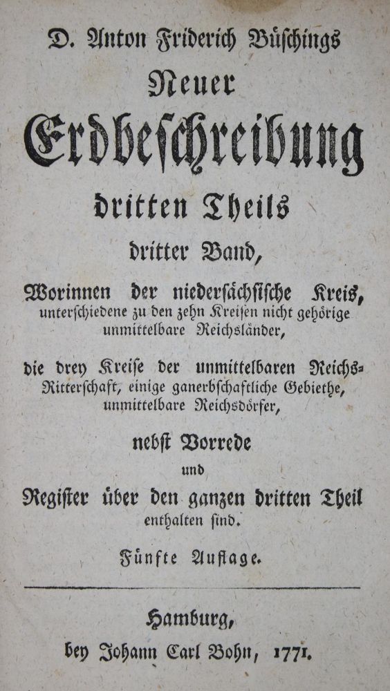 Große Abbildung Nr.1: 135-2043 Büsching,A.F.: (Deutschland)
