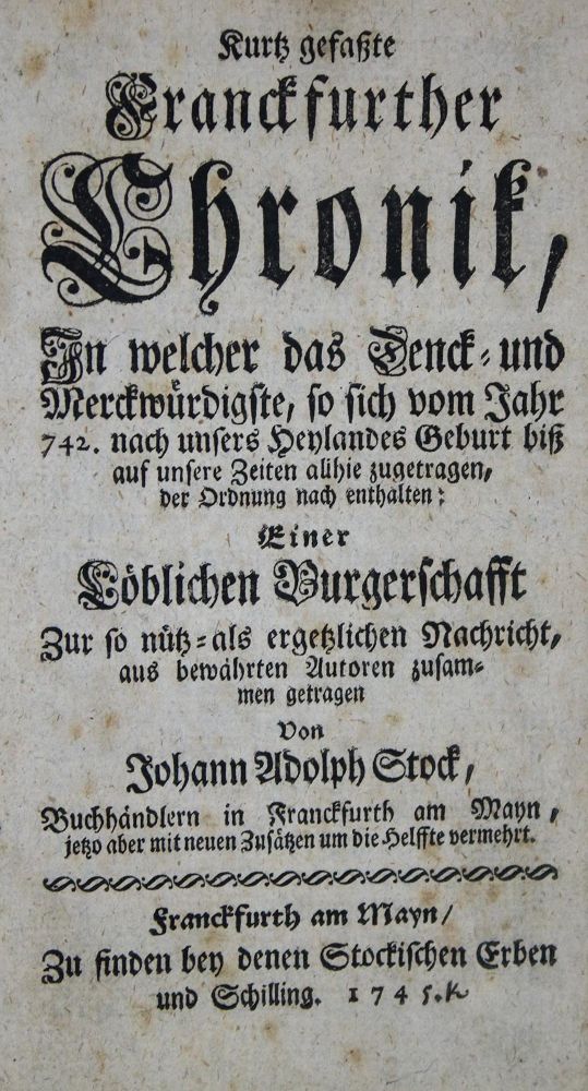 Große Abbildung Nr.1: 135-2058 Stock,J.A.: (Deutschland, Frankfurt/Main)